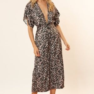 NWT RED CARTER Cheetah Print Jumpsuit